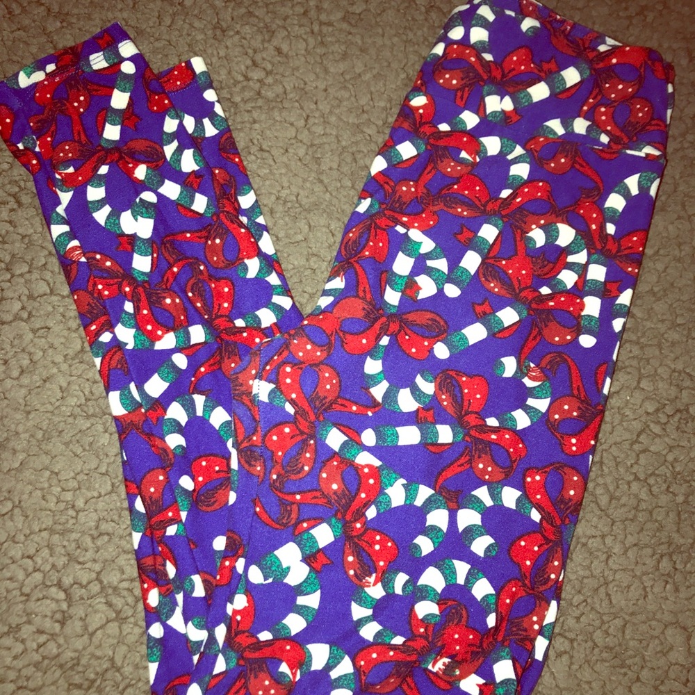 Lularoe candy cane leggings